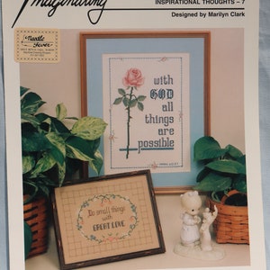 Inspirational Thoughts - 7, Designed by Marilyn Clark, Imaginating, Zweigart, Leaflet, # 108, Counted Cross Stitch