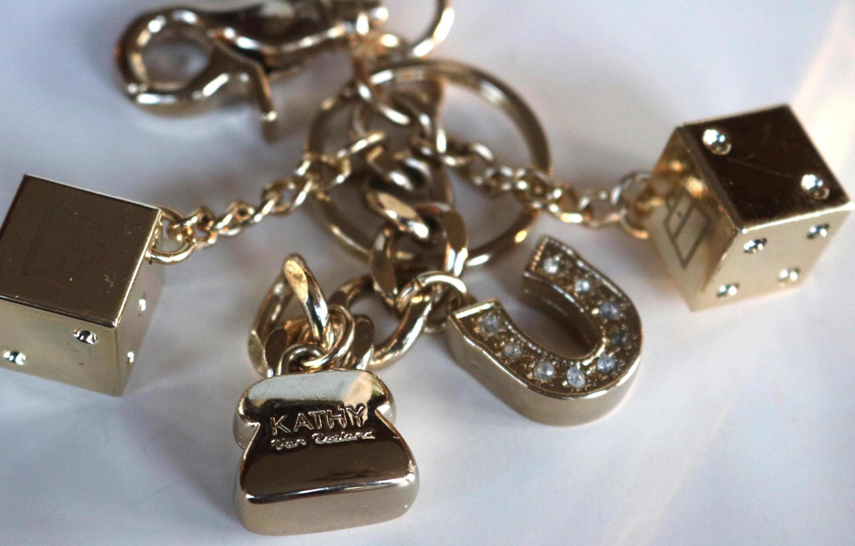 Kathy Van Zeeland, Lucky Dice, Horseshoe Crystals, Purse, Keychain