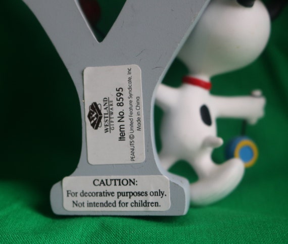 スヌーピー snoopy peanuts westland 置物 Westland Giftware/ Peanuts Snoopy/ Letter Y/ Snoopy Yo-yo