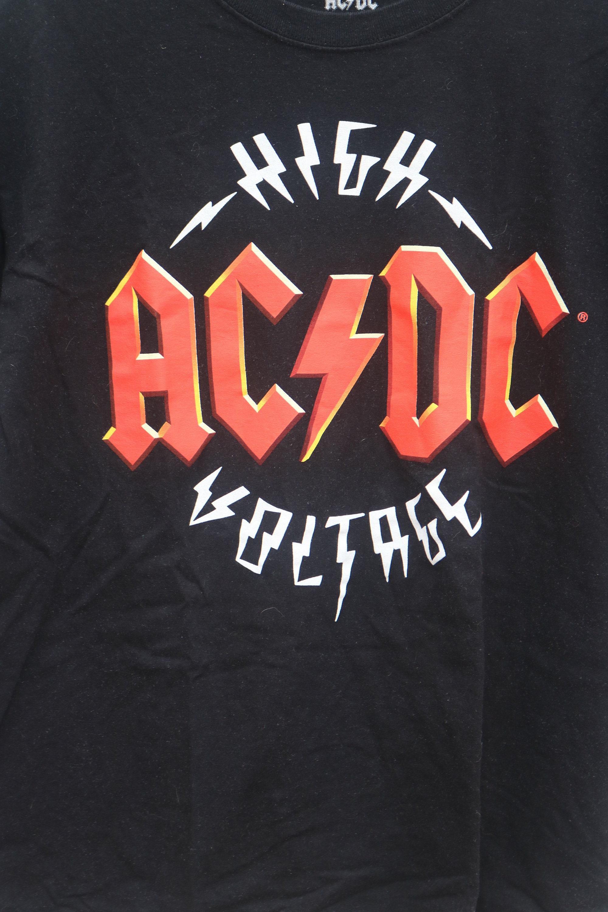 【HI FI FNK】ACDC Printed Top ACDC High Voltage/ Front Graphic /t-shirt /size Large /100