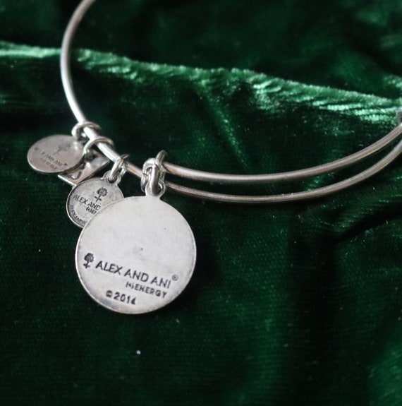 Alex and Ani Silver Tone Expandable Dog Paw Charm Charity by Design Bangle Bracelet Etsy