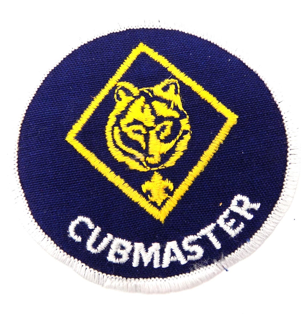 Vintage, Boy Scout Cub, Cubmaster, Position Embroidered Patch, White ...