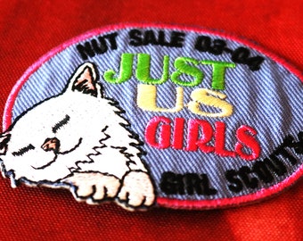 Girl Scout, 2003 - 2004 Just Us Girls, Nut Sale, Patch, Sleeping Kitten