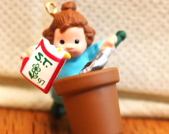 Vieille Déco De Noël : Père Noël Jolly Wolly Hallmark 1991, Super état !