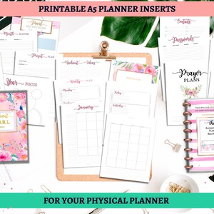 Full Planner Inserts | Daily Planner | A5 Printable ! Printable Planner Inserts | Weekly | Monthly | Undated Calendar