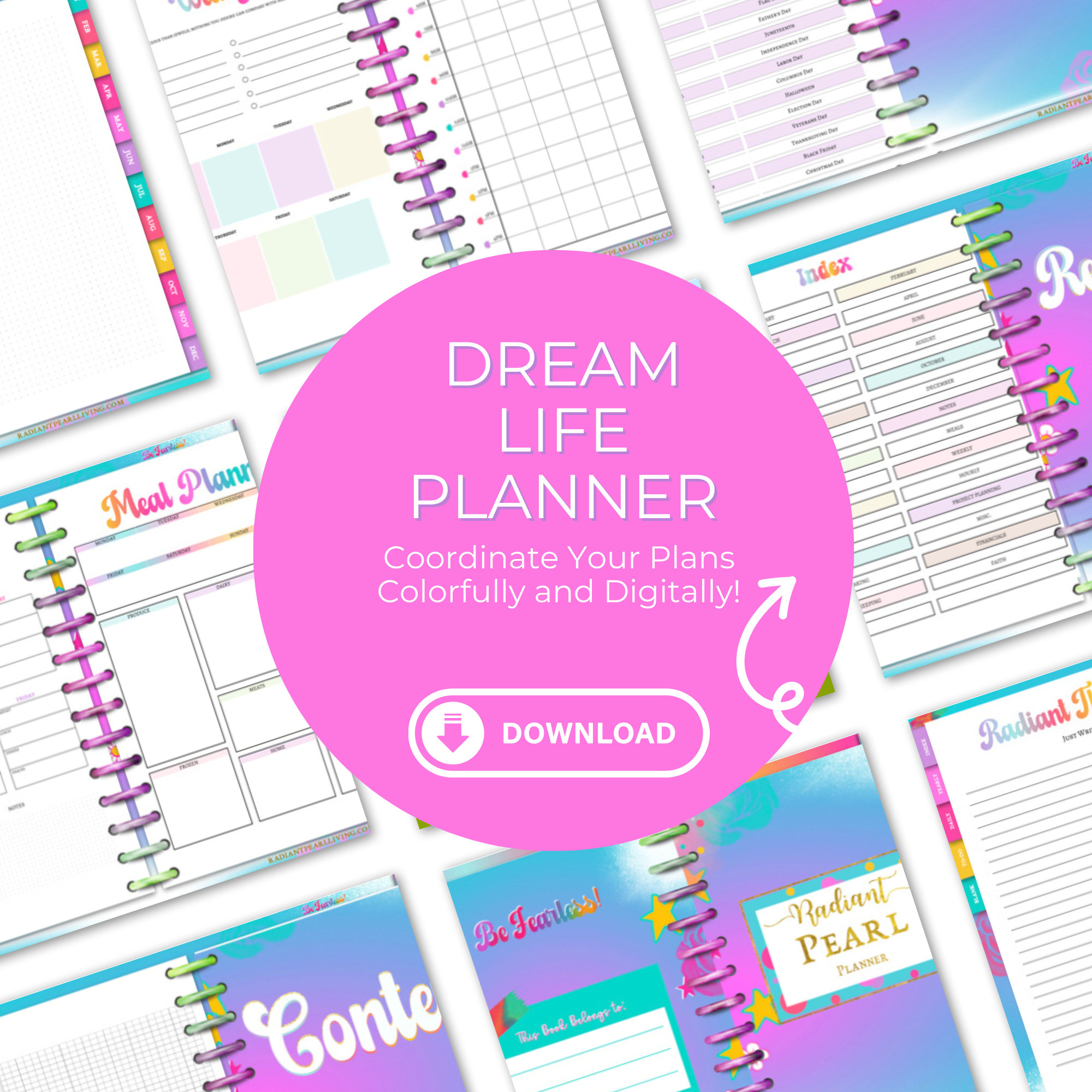 2024 Yearly/monthly/weekly Planner Full Year Printable Planner Insert ...