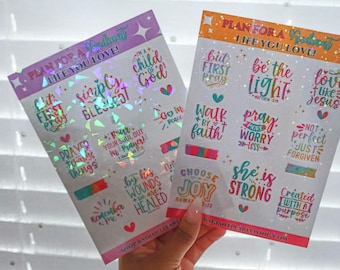 But First Pray Sticker Set  | Bible Christian faith inspirational stickers for bullet journals, planners, stationary, notebooks, diaries