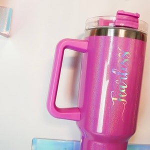 Personalized 40 oz Travel Mug Not Stanley Brand Quencher Gift | Tumbler with Straw | Personalized Gifts for Her Best Friend Valentines Gift