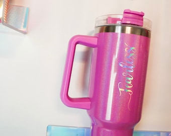 Taza de viaje personalizada de 40 oz No Stanley Brand Quencher Gift / Vaso con paja / Regalos personalizados para su mejor amiga Regalo de San Valentín