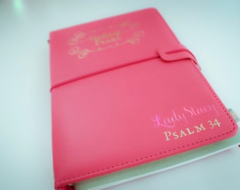 Diario de cuero PU personalizado / Diario del viajero A5 / Cuaderno personalizado / Regalo lácteo de viaje lindo en blanco forrado para ella / Recargable