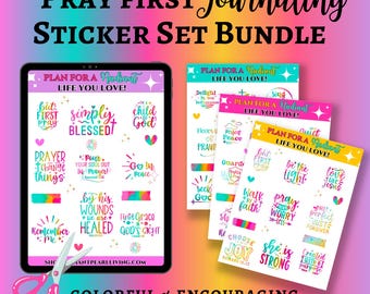 Pray First Sticker Set: Christian Journaling Stickers (Printable)