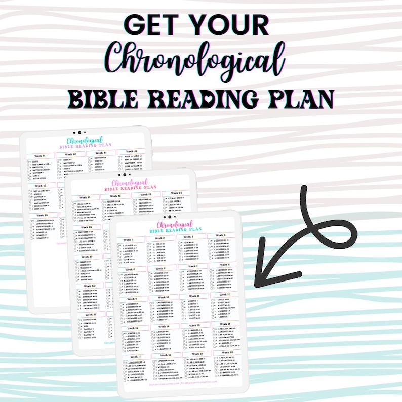 Chronological Bible Reading Plan Checklist Printable Full Year Bible ...