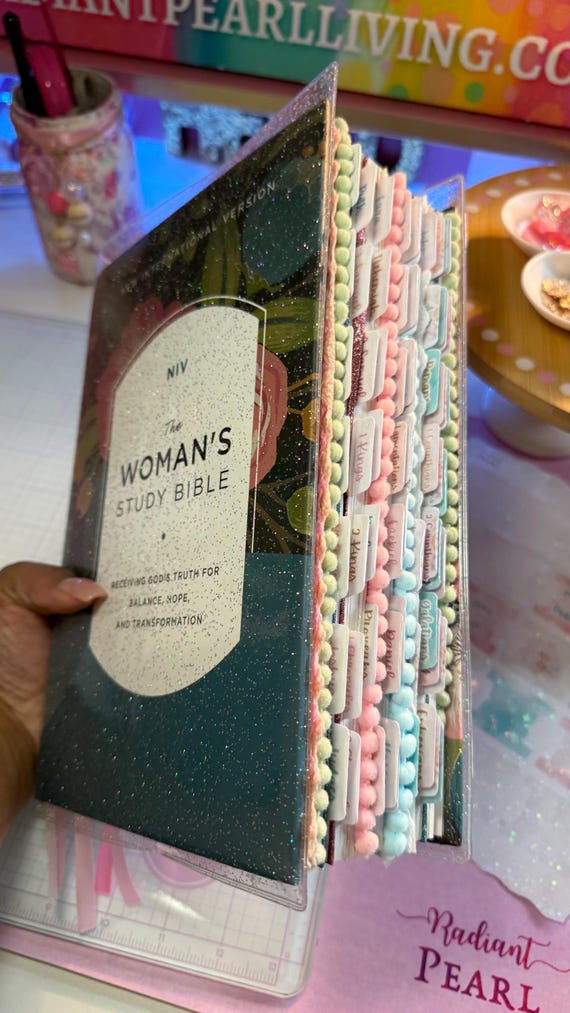 Custom Bible | Loaded Bible | Personalized Women’s Study Bible | Bible Journaling | Bible Tabs | Christian Gift for Women