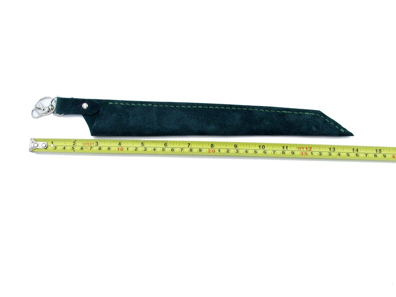 Green Suede Leather Wand Sleeve Leather Wand Holster with Green Thread as Sold in an Orlando Theme Park