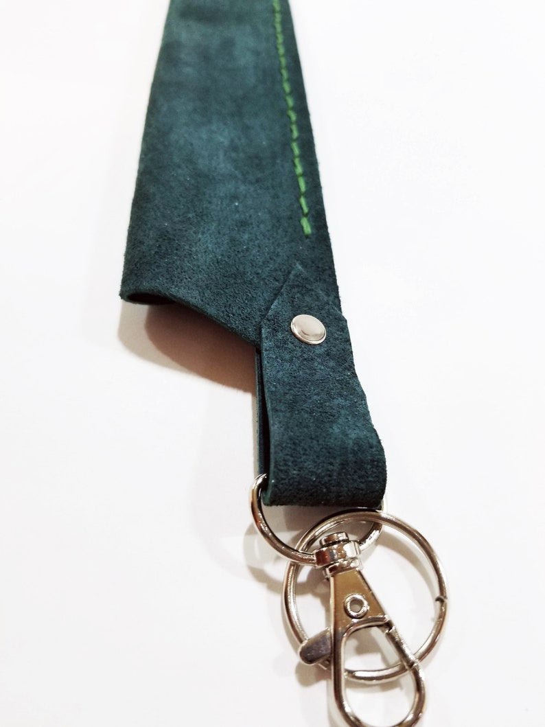 Green Suede Leather Wand Sleeve Leather Wand Holster with Green Thread as Sold in an Orlando Theme Park