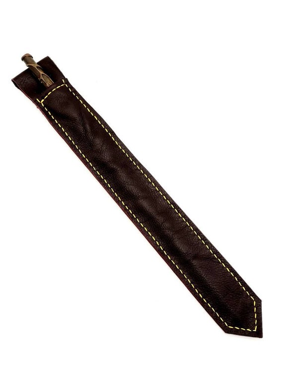 Green Suede Leather Wand Sleeve Leather Wand Holster with Green Thread as Sold in an Orlando Theme Park