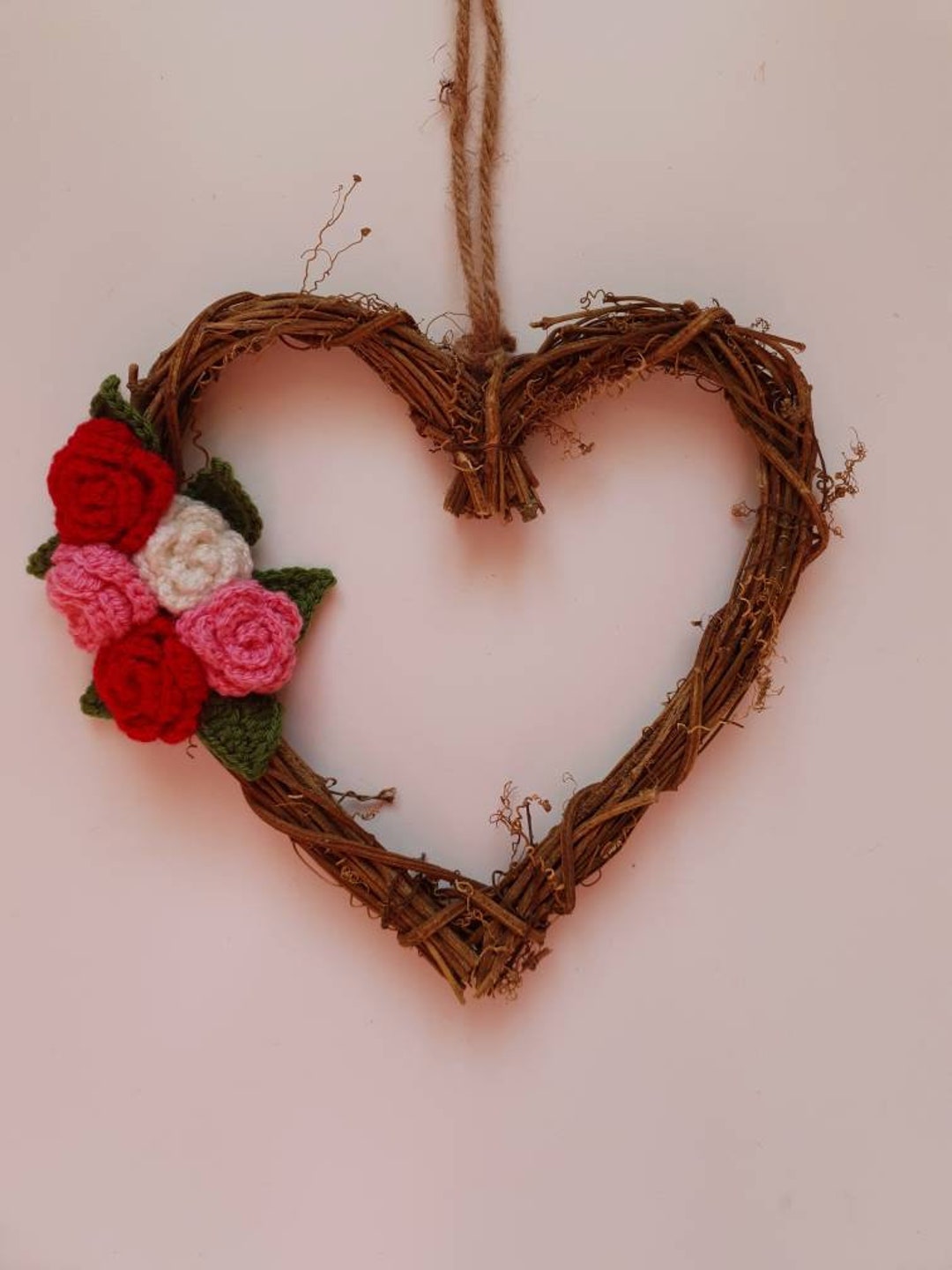 Valentine's Heart Wreath-Valentine's Day Wreath for Front Door