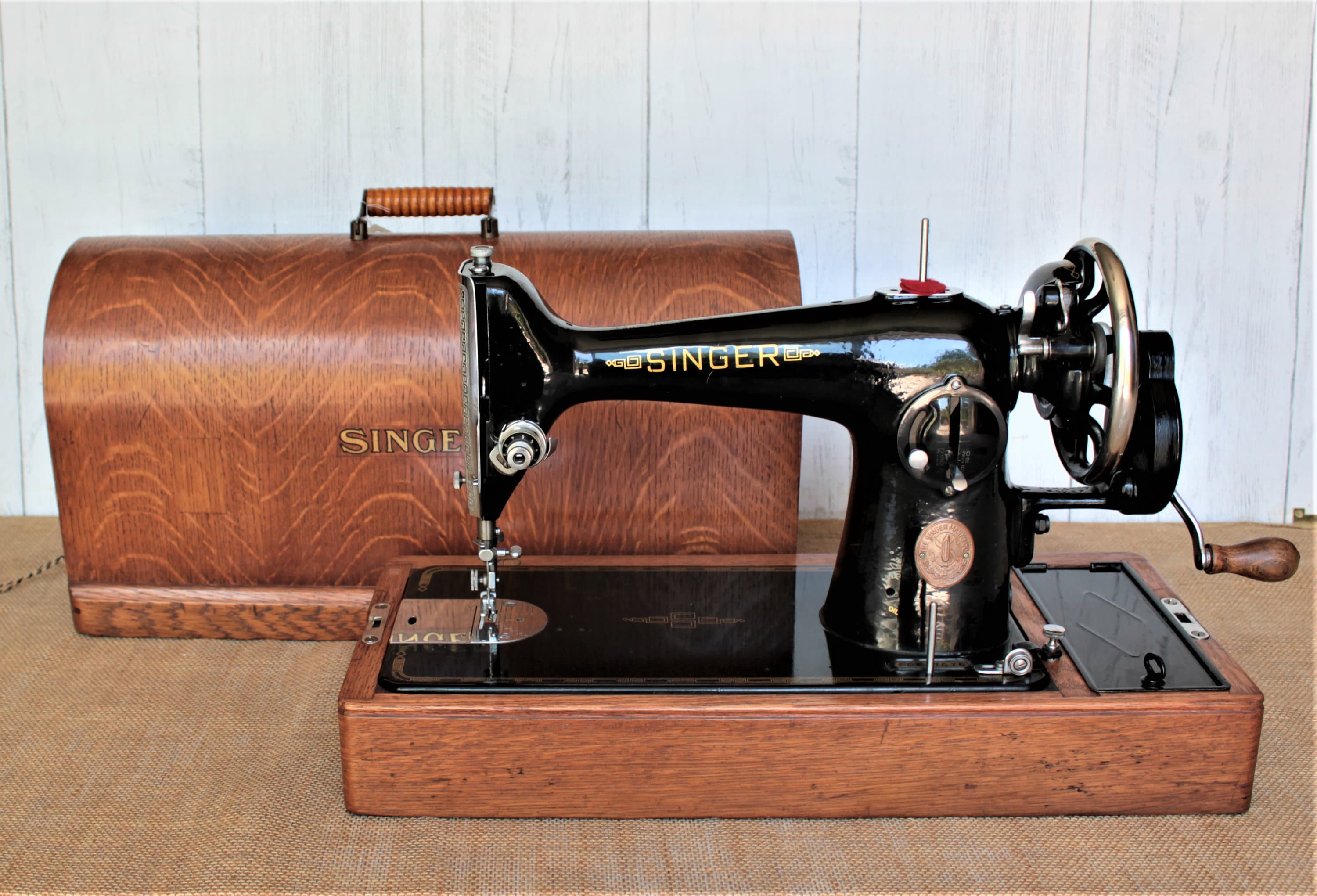 Singer 201k hand crank sewing machine