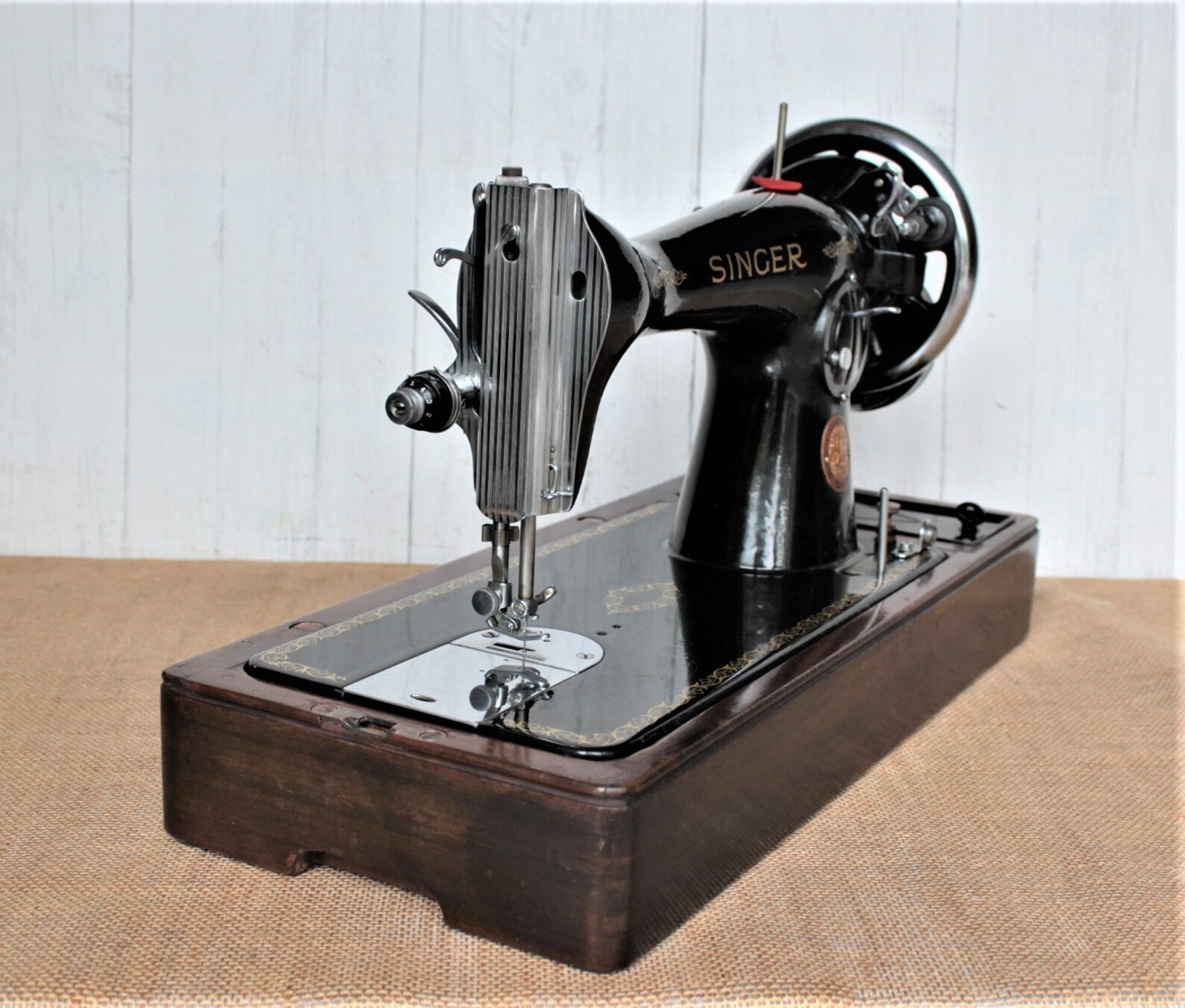 Singer 15k88 hand crank sewing machine with reverse stitch and Etsy
