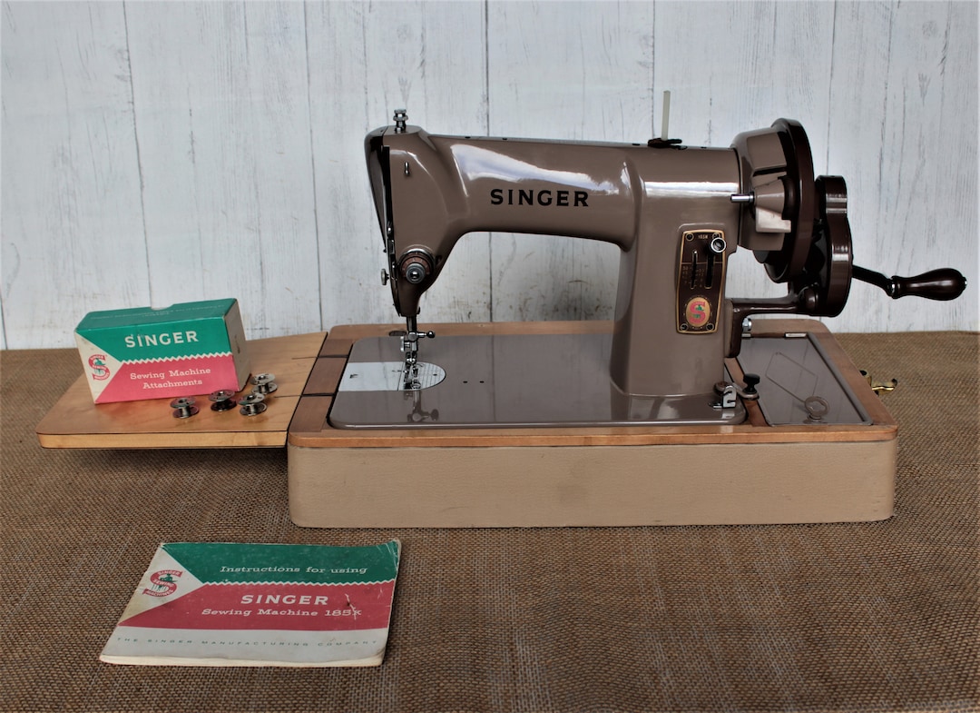 Singer 185k Hand Crank Sewing Machine With Back Stitching Etsy UK