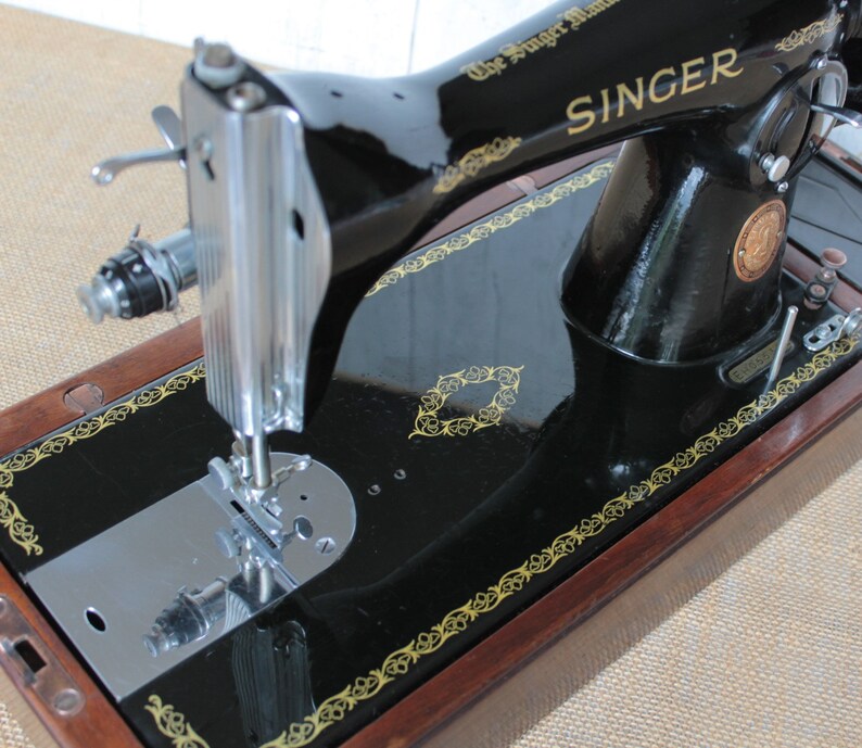 Singer 15k88 hand crank sewing machine with reverse stitch and Etsy