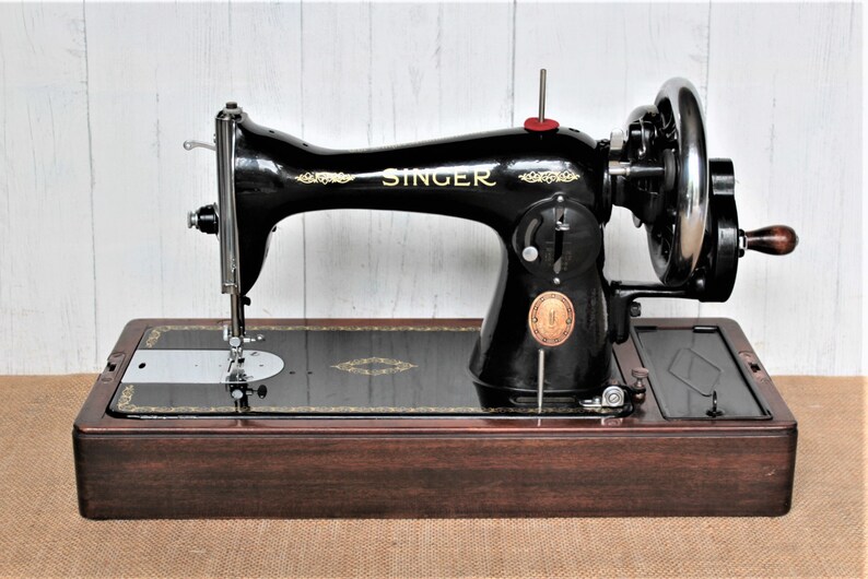 Singer 15k88 hand crank sewing machine with reverse stitch and Etsy