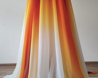 NEW!!! Hand painted ombre wedding skirt.Sunset wedding skirt.Colorful skirt.Maxi skirt.Chiffon skirt or silk of choice - coming soon