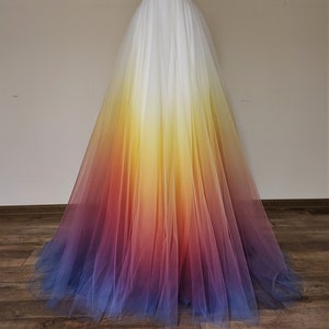 NEW!!! Hand painted ombre wedding skirt.Colorful wedding skirt.Sunset wedding skirt.Maxi skirt.Beach wedding skirt.Colors of your choice.
