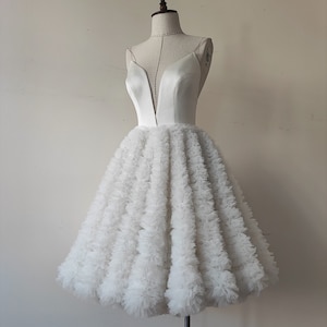 Couture wedding dress. Unique handmade wedding dress. Short bridal dress tea length. Short wedding dress with corset. Color of your choice.