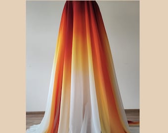 NEW!!! Hand painted ombre wedding dress. Colorful wedding dress. Sunset wedding dress. Chiffon dress or silk of choice -  coming soon