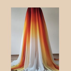 NOUVEAU !!! Robe de mariée dégradée peinte à la main. Robe de mariée colorée. Robe de mariée coucher de soleil. Robe en mousseline de soie ou en soie au choix - à venir