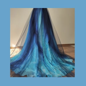 NEW!!! "Sea" ombre wedding dress/skirt.Hand painted silk wedding dress/skirt.Colorful wedding dress/skirt.Beach wedding dress - coming soon