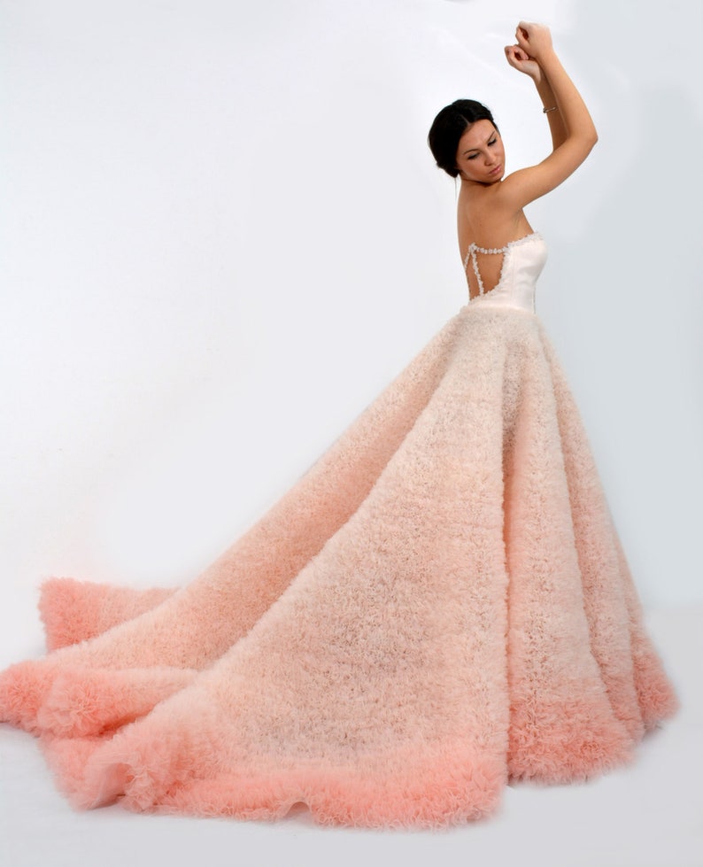 Great Pink Ombre Wedding Dress in the world Check it out now 