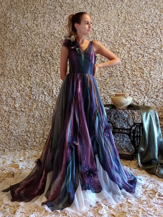 Hand painted prom dress hotsell