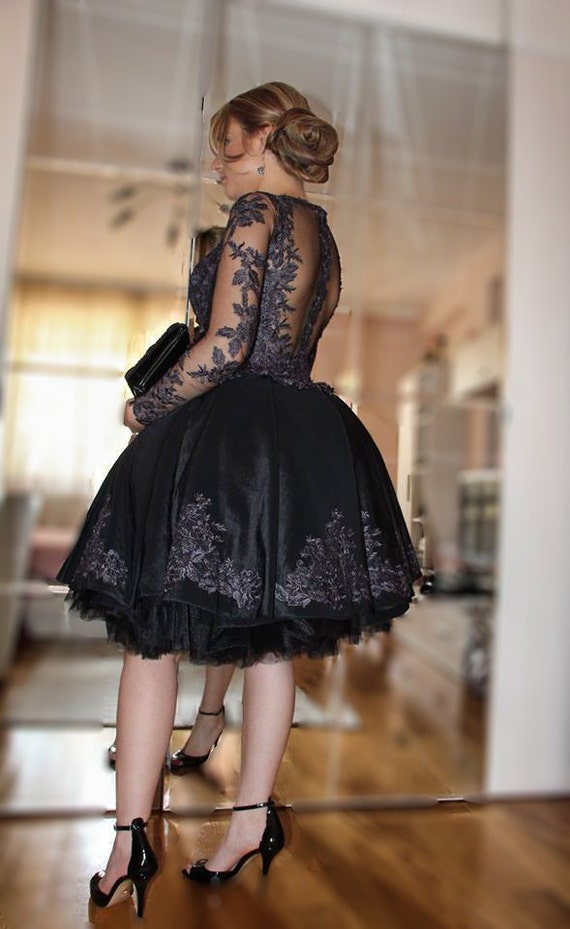 black short dress prom