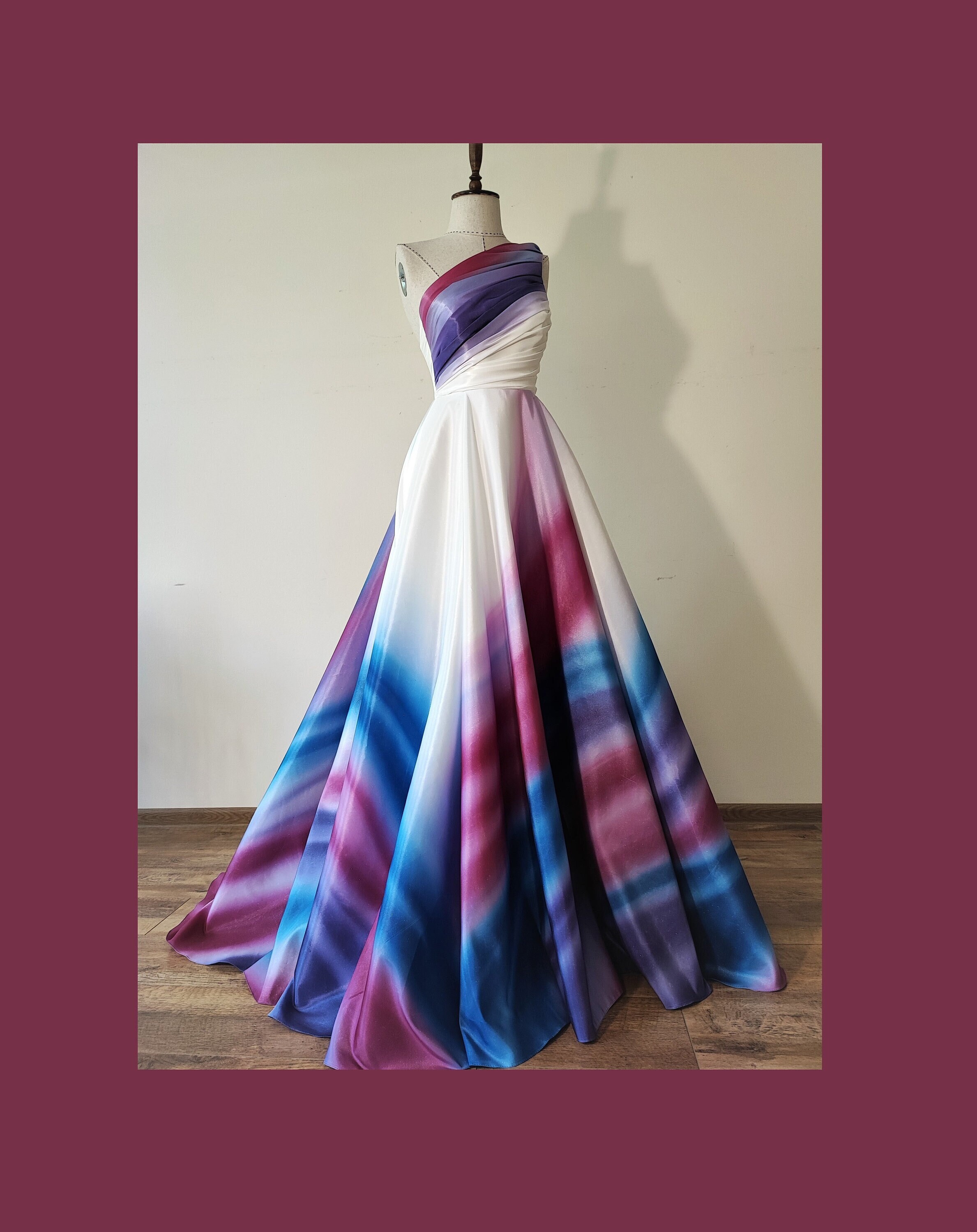 Black and rainbow wedding dress sale