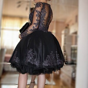 formal short black dress Dress, Knee Length Dress, Party Dance Dress, Long Sleeve Dress, Blush Dress, Prom Cocktail Dress, Black Bridesmaid sleeveless midi dress Size:US8 this short black cocktail Midi A Line Dress