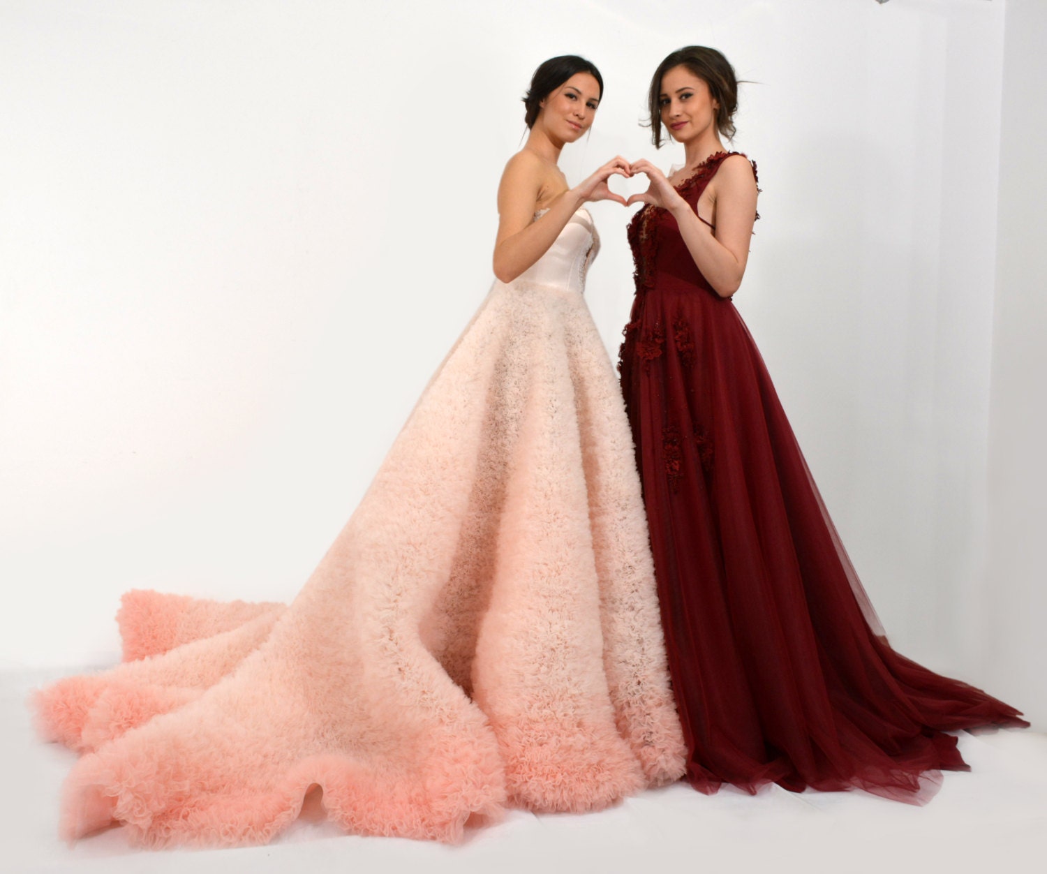 open lace back dress Blush Pink Wedding Dress Floral Flowers Ball Gown Off Shoulder  Lisposa