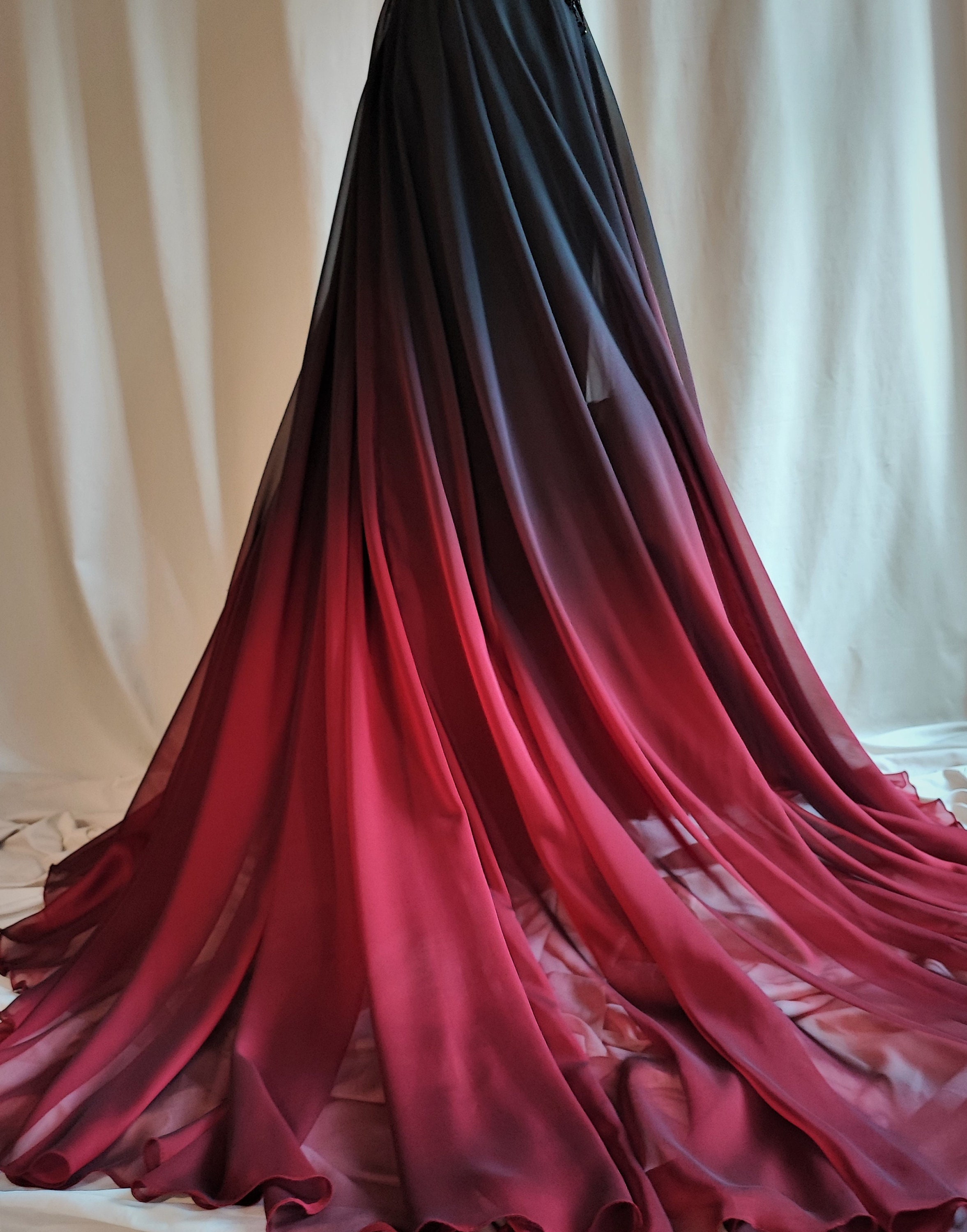 Hand Painted Ombre Dress. Colorful Wedding Dress. Long Mother of The Bride Dress. Chiffon Dress. Ombre Wedding Dress
