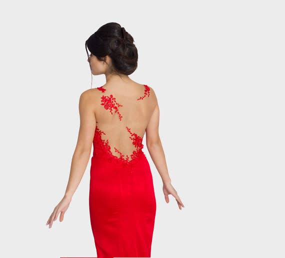 Sexy Rotes Kleid Rote Ballkleid Meerjungfrau Mantel Kleid Etsy