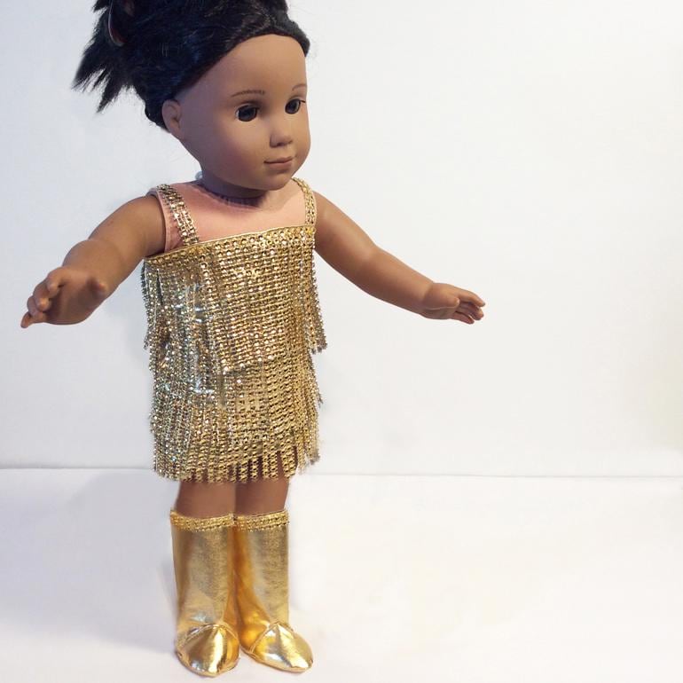 Gold Sequin American Girl Doll Dress - Etsy