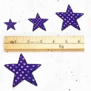 Taylor S. Star Sequin Patches / Sew on or Glue On / DIY Fan Concert Outfit / Choice of Colors / Handmade in America