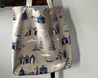 Sacola de praia estilo cabana de praia | Sacola de compras litorânea, sacola de praia de verão