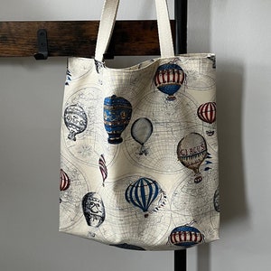Vintage Zirkus Map Einkaufstasche / Einkaufstasche / Markttasche / Schultertasche / Shopper