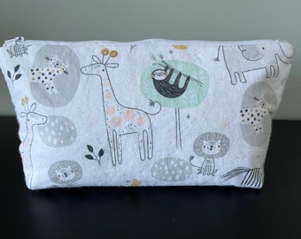 Bolso cambiador, bolso cambiador con diseño de animales de safari, bolsa cambiador con cremallera