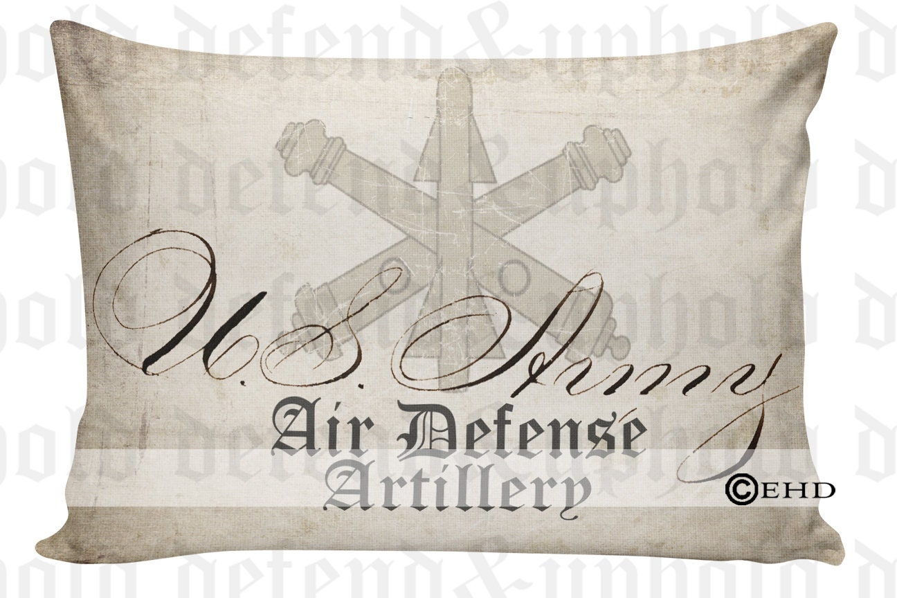Antique US Military Pillow Made in USA Army Air Defense Etsy