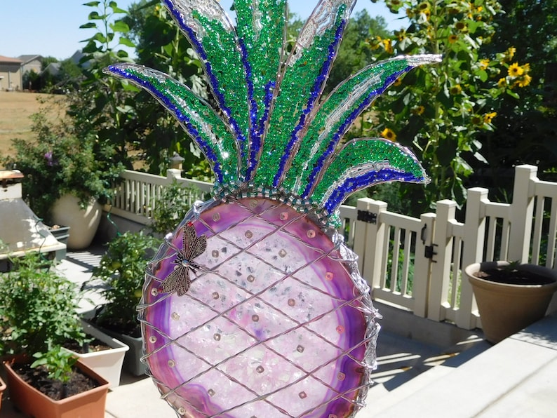 Suncatcher Pineapple Gazebo patio art balcony window terrace nature garden decor kids gifts dragonfly rocks spirit dream catcher charms