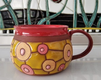 Ceramic coffee mug, Handmade mug, Ceramic mug handmade, Pottery tea mug, Handmade pottery, Housewarming gift, Ceramic coffee cup, Unique cup