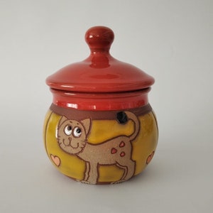 Sugar bowl, Pottery sugar bowl, Handmade sugar bowl, Sugar canister, Sugar bowl with lid, Sugar jar, Sugar container, Kitchen canister