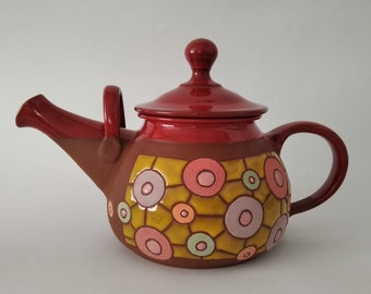 Unique pottery teapot, Tea makers, Wheel thrown ceramic teapot, Clay tea pot, Handmade Pottery Teapot, Pottery Teapot, Hostess gift, Tea pot